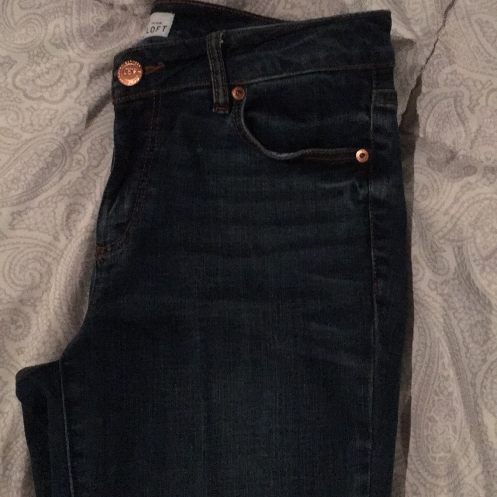 LOFT CURVY SKINNY jeans medium wash